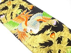 アンティーク　鳳凰模様織り出し袋帯（着用可）